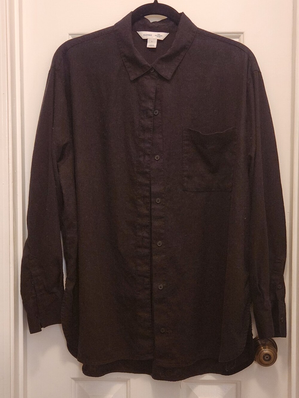 Old Navy Boyfriend Shirt 55% Linen - Size L